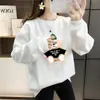 Sudadera de Cuello Redondo y Manga Larga para Mujer Comercio Exterior Transfronterizo Estampada Holgada y Versátil Estilo Coreano Sudaderas Tops para Hombres y Mujeres Parejas