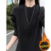 Sudadera Gris Bordada Estilo Americano con Cuello Redondo y Estampado Floral Blanco para Hombre, Camiseta de Manga Larga Gruesa de Forro Polar para Otoño e Invierno, Prenda Base para Pareja