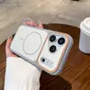 Nueva Funda Magnética de Color Contrastante Adecuada para iPhone 18 Pro Max, Acabado Mate Similar a la Piel, Cubierta Blanda Anti-Caída para Apple 16