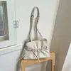 Bolso plisado vintage para mujer 2026 Nuevo de moda Tendencia Versión coreana Bolso tote Gran capacidad Bolso de axila Bolso cruzado