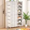Zapatero estante de almacenamiento multicapa para el hogar simple entrada interior dormitorio espacio de alquiler ahorro de espacio apartamento pequeño zapatero