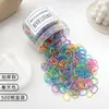 Elásticos de Cabelo Descartáveis para Mulheres, Pretos, Espessados, Alta Elasticidade, Não Danificam o Cabelo, Pequenos Elásticos de Cabelo para Crianças, Acessórios de Cabelo