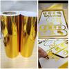 PET Superficie Brillante Oro Tuhao Papel para Grabado Espejo Autoadhesivo Película Remodelada para Muebles Adhesivo Instantáneo Material de Papel Publicitario