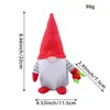Decorações de Natal Cereja Boneco Velho Sem Rosto Decorações de Janela Anão Boneco de Pelúcia em Pé Boneco Brincar