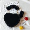 Pelúcia Coelho Imitação Moda Portátil Bolsa Amor Fofa Bolsa Portátil em Forma de Coração Feminina Ombro Transversal Grande Capacidade Bolsa Feminina