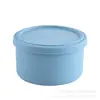 Lonchera de Silicona, Caja Redonda para Conservar Frutas de Picnic de Grado Alimenticio, Portátil para Trabajadores de Oficina