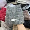 Gorro de Lana con Orejas de Gato para Mujer con Circunferencia de Cabeza Grande, Lindo Gorro Frío para Otoño e Invierno, Gorro de Punto de Felpa Engrosado a Prueba de Frío y Cálido