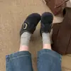 Zapatos Birkenstock de Suela Gruesa para Aumentar la Altura, Forrados de Polar Gris, Nuevo Estilo Otoño e Invierno 2026 Zapatos de Lana, Cálidos Zapatos de Algodón Birkenstock para Personas Bajitas