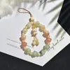 Pulseira com Pingente de Pata de Gato e Sementes de Bodhi, Corrente para Celular, Pulseira Exquisita e Fofa para Mulheres Brincarem com Contas Budistas
