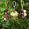 Kit de Material para Vento de Casca de Fruta Cultural e Criativo de Yunnan para Montagem DIY Sino de Casca de Fruta Estilo Floresta Feito à Mão para Mochilas e Decorações de Casa