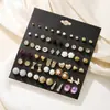 Amazon Lindo Conjunto de Pendientes de Animales de Aleación de Nicho Pendientes de Corazón Oso Conejo Exquisitos Pendientes Pequeños para Mujer