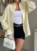 Camisa de Rayas Finas Estilo Europeo y Americano para Mujer, Blusa de Encaje de Alta Gama con Mangas Largas Acampanadas, Ropa para Mujer de Comercio Exterior Transfronterizo