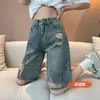 Shorts Jeans Five Points Feminino Verão 2025 Novo Cintura Alta Emagrecedor Calça Reta 5 Pontos Dobrada Característica A