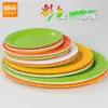 Pratos Plásticos Melamina Imitação Porcelana para Restaurantes e Hotéis, Pratos Ovais, Louça de Melamina para Hotel, Estilo Simples, Inquebráveis