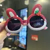 Óculos de Sol Polarizados Coelho Morango Bebê Orelhas de Coelho Fofas Óculos de Silicone para Crianças Óculos para Foto de Férias Adoráveis