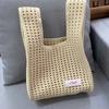 Bolso de Mujer Nuevo Primavera 2025 Corea Dongdaemun Ins Recorte Tejido de Lana Bolso de Hombro Bolso de Axila