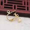 Yiwu Gold Ray cor banhado a ouro DIY brincos furo na orelha parafuso clipe de orelha brincos caseiros acessórios brincos feitos à mão B295