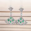 Conjunto de Novo Estilo Europeu e Americano com Design Grande em Forma de Leque com Zircônia Microincrustada, Colar Moderno e Elegante, Atacado de Fábrica