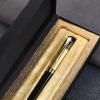 Bolígrafo de metal para firma, ideal para publicidad, regalo de negocios, reuniones, oficina, bolígrafo negro, bolígrafo de tinta, grabado de logotipos.