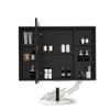 Gabinete de Espejo de Aluminio Espacial Caja de Almacenamiento de Montaje en Pared Baño Separado Inodoro Espejo de Baño Estante de Almacenamiento Caja de Espejo de Maquillaje
