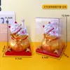 Gato de la Suerte Alimentado por Energía Solar con Función Automática de Saludo Sensible a la Luz, Decoración de Coche Gato de la Fortuna, Adorno Curativo para Aliviar el Estrés, Regalo para Ceremonia de Apertura