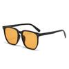 Lentes Blush para Mujer, Montura Negra, Estilo Coreano de Moda, Transmisión en Vivo Xiaohongshu Douyin, Gafas de Sol del Mismo Estilo, Gafas de Sol Reductoras para Rostro Plano