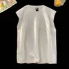 Chaleco de Ante con Letras para Hombre Verano Pesado Deportivo Casual Ropa de Baloncesto Talla Grande Fitness Sin Mangas Chaleco Camiseta