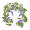 Simulación de flor de glicina, flor falsa de ratán, flor decorativa de plástico para techo, cadena de flores, enredadera, protección de tuberías de aire acondicionado, flor colgante enrollable.