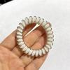 Anillo para el Cabello de Color Gelatina Tipo Cable de Teléfono Alta Elasticidad Duradero Sin Marcas en el Cabello Para Mujer Adorno para la Cabeza Simple Combinable con Todo Adorno Grande para la Cabeza