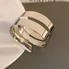 Pulsera geométrica irregular arrugada con abertura estilo metal europeo y americano pulsera personalizada temperamento simple nicho joyería nueva