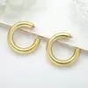 Pendientes de C-shape de Moda con Sentido de Diseño de Nicho para Mujer, Pendientes de Botón Versátiles y Modernos, Pendientes de Botón Geométricos, Joyería de Oreja Exquisita y Elegante para Mujer