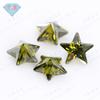 Anel de pentagrama de zircônia AAA Huagang gem cor da superfície zircônia artificial CZ gem Hao pedra verde oliva