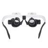 Gafas con luz LED montadas en la cabeza lupa Jade micro-tallado 4 grupos lentes reemplazables HD alta potencia reparación de reloj de teléfono móvil