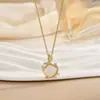 Colgante de Lujo Ligero Estilo Coreano y Japonés Dulce y Elegante con Diseño Único, Accesorio de Collar de Acero de Titanio que No se Desvanece para Mujer