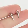 Pendientes de Acero Inoxidable de Moda Dulces y Sencillos Corazón Te Amo Nota Musical Pájaro Pendientes Lujo Ligero Transfronterizo