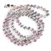 Cristal de Flor de Faceta de Vidrio de 6 mm Trébol Agujero Recto Cuentas para Joyería DIY Nuevos Accesorios para Pulseras y Collares