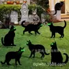 Gato Negro Popular Transfronterizo Ojo Brillante LED Halloween Enchufe para Suelo Decoración Exterior Patio Césped Fiesta Enchufe