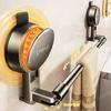 Toallero con Ventosa Baño Acero Inoxidable Estante Colgante Almacenamiento de Toallas para Inodoro Montado en la Pared Sin Perforaciones