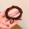 Otoño e invierno nuevo anillo de intestino delgado de cristal cuerda de pelo anillo de pelo de moda OL accesorios para el cabello de alto sentido cuerda de pelo elástica banda de goma al por mayor
