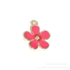 Série Rosa Vermelho Misto Acessórios de Joias com Esmalte em Liga para Pulseira DIY Colar Corrente de Celular Pingente de Chaveiro