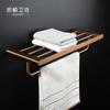 Porta-toallas de baño de acero inoxidable color oro rosa cepillado, Soporte para toallas de baño, Estante de almacenamiento para papel higiénico de baño, Empaque de esponja mejorado
