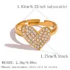 Anillo único y de alta gama de acero inoxidable con un diseño geométrico de lujo ligero totalmente pavimentado con diamantes, anillo abierto ajustable para mujer, venta al por mayor transfronteriza