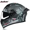 Casco para Motocicleta Eléctrica Jiekai para Hombre y Mujer, Casco Integral de Doble Lente, Cobertura Total, Bluetooth Universal para Coche de Calle, para Todas las Estaciones