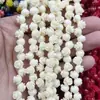 8mm Pó de Concha Prensado Flor Rosa 3D Contas Flor Rosa Prensadas e Esculpidas Contas Soltas Pulseira DIY Colar Acessórios Materiais Atacado