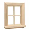 1:12 Casas de Muñecas Mini Muebles Accesorios Puerta y Ventana Modelo DIY Nueva Ventana Lisa de Cuatro Cuadrículas