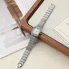 Reloj Creativo de Moda de Alta Gama Europeo y Americano con Gipsófila, Correa de Acero, Incrustaciones de Diamantes, Esfera Cuadrada con Pedrería, Pulsera Completa de Diamantes
