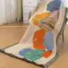 Atacado de fábrica 90*180cm almofada de sofá abóbora jacquard tecelagem cânhamo fileira reta toalha de sofá franja dupla antiderrapante