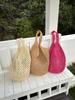 Bolso Tejido de Gran Capacidad Casual Transfronterizo Nuevo Bolso Tejido de Paja Hueca Estilo Perezoso Bolso de Hombro Bolso de Playa para Vacaciones Bolso de Mujer