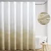 Cortina de ducha transfronteriza con diseño de ola de mar color lila degradado, impresa digitalmente, cortina divisoria impermeable y a prueba de moho para baño