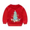 Suéter Navideño para Niños con Estampado de Alce y Muñeco de Nieve 2025 Nuevo Mediano y Grande Casual Cuello Redondo Ropa para Niños